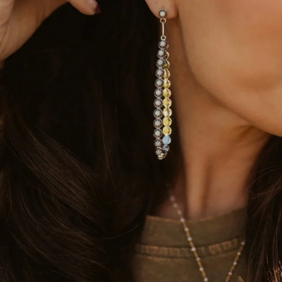Goldie Lew White Betsy Teardrop Earrings